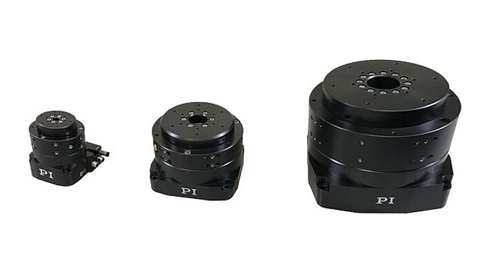 A-621 - A-627 PIglide Rotary Stages The PIglide RM series of motorized rotary air bearing stages are a complete positioning solution designed for accuracy, precision, high stiffness, and ease of use. They can be used in any orientation. These stages feature high performance, low-cogging frameless slotless torque motors, and optical encoders. Various options can be combined to create a solution ideal for point-to-point indexing or constant velocity scanning. Applications include optical alignment, metrology, inspection, calibration, and scanning. The RM stages offer superior runout, flatness, and wobble performance. Since they are completely frictionless, they exhibit no breakaway “stiction” or drag friction during operation. They are ideal for use in cleanrooms, require no maintenance or lubrication, and have unlimited life.