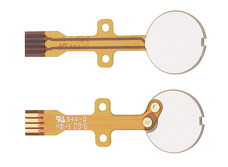 Piezo transducer discs with flexible PCB facilitate integration. (Image: PI)