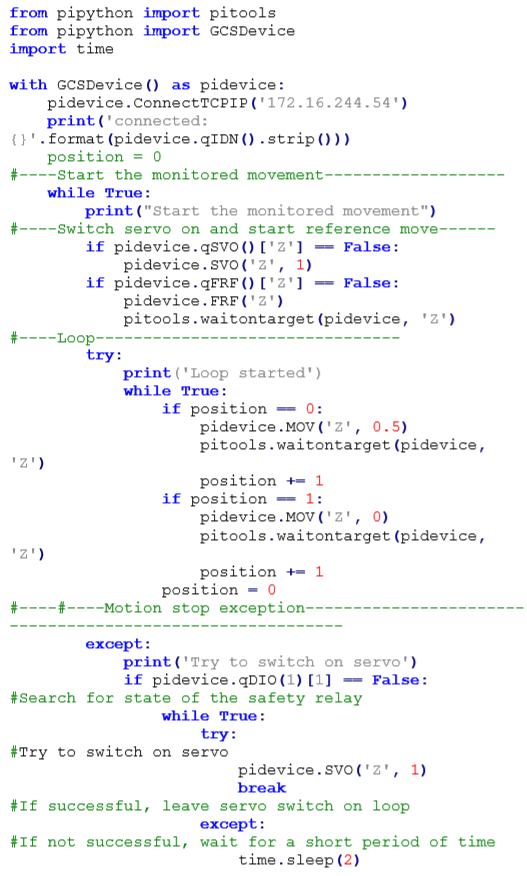 Light Curtain Python Code